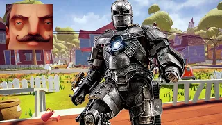 Hello Neighbor - My New Neighbor Iron Man Mark 1 Act 2 Gameplay Walkthrough