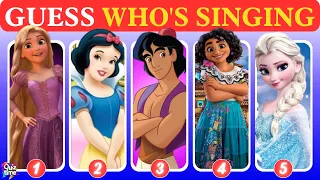 Guess Who's Singing 🎤🎙️🎶| Disney Song | Snow White, Moana, Elsa, Rapunzel, Mirabel | QUIZ TIME