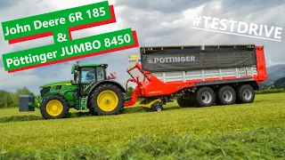 TESTDRIVE: John Deere 6R 185 & Pöttinger JUMBO 8450 | Landforst Technik | Landtechnik Murtal