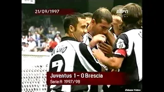 Zidane vs Brescia Calcio (1997-98 Serie A 3R) Italian Commentary