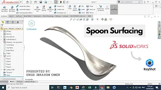 Solidworks Surface Tutorial | How to make Spoon in Solidworks | Surfacing a spoon | Spoon in keyshot