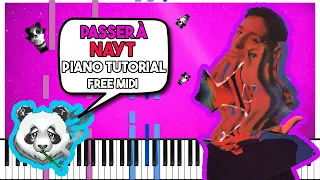 NAYT - PASSERÀ (Acoustic Version) - Piano Tutorial (Melodia)