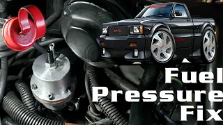 Fuel Pressure Fix.How to install adjustable fuel pressure regulator GMC Syclone