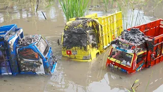 The Story of Wahyu Abadi's Shaky Truck, Aa Zafran's Truck and the Yellow Truck Playing in the Mud