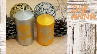 How to decorate candles with candle paint and stencils