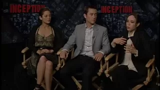 Part 1 Interview with Ellen Page, Marion Cotillard and Joseph Gordon Levitt for Inception