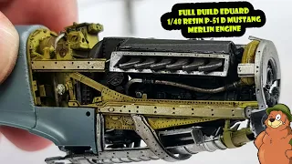 Eduard 1/48 P-51D Mustang PART II build resin merlin engine