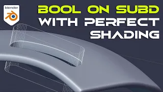 BOOL on SUBD with perfect shading - Blender tutorial