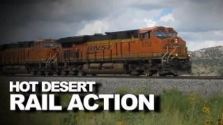 Super fast trains on the old Santa Fe in Arizona and New Mexico!