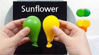 (532) How to paint a sunflower with balloons | Fluid Acrylic | Step by Step | Designer Gemma77