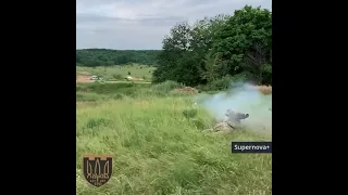 Ukrainian Metis ATGM firing in Slow Motion