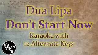 Don't Start Now Karaoke - Dua Lipa Instrumental Original Lower Higher Male Key