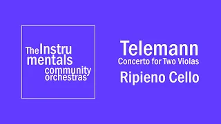 Telemann - Concerto for Two Violas, TWV 52:G3 - I. Avec Douceur - Ripieno Cello Part