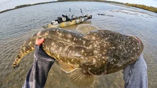 Kayak Fishing for GIANT Fish!!