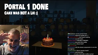 Finally Done!  Portal 1 Was Great and Cake is NOT a Lie and the closing song reaction