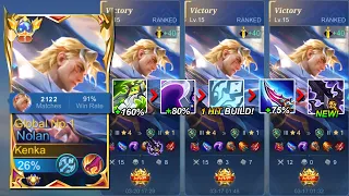 NOLAN BEST FULL DAMAGE BUILD FOR SOLO RANKED 2024!! (AUTO WINSTREAK!)- Mobile Legends