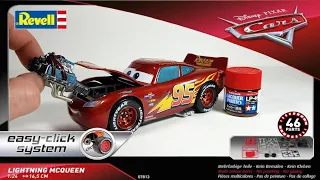 LIGHTNING MCQUEEN - DISNEY CARS / EASY BUILD AND PAINT / REVELL MODEL 1/24 / PIXARS