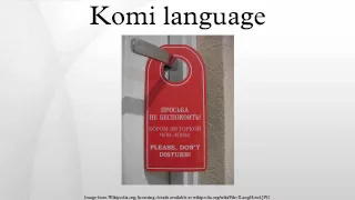 Komi language
