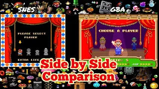 Super Mario Bros.2 Vs Super Mario Advance|SNES Vs GBA|Side by Side Comparison|HD|60FPS