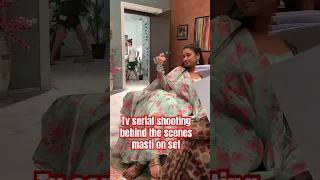 Mann sundar 🥰  tv serial shooting behind the scenes Ruhi ne set pur ke masti 😍❤️ #bts