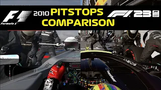 Evolution of Pitstops - Codemasters F1 Game 2010-2023