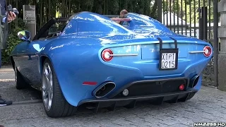 Alfa Romeo Disco Volante Spyder AMAZING V8 Sound - Start Up & LOUD Revs!