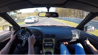 Nissan 200SX S13 with Porsche 991 GT3 Nürburgring Nordschleife 4K 日産 ニュルブルク