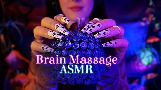 ASMR Mic Scratching - Brain Scratching + Tapping With Embellished Mic Covers