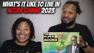 🇬🇭American Couple Reacts "What’s It Like to Live in Accra Ghana 2023"| The Demouchets REACT GHANA