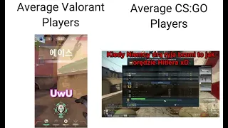 Virgin Valorant players vs Chad CSGO players