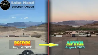 Boulder Harbor Refilling August 3rd 2023 | Lake Mead Drought Update BEFORE & AFTER #water #update