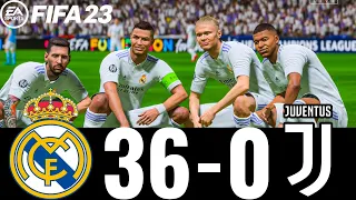 FIFA 23 - MESSI, RONALDO, MBAPPE, NEYMAR, ALL STARS - REAL MADRID 36-0 JUVENTUS- UCL FINAL!