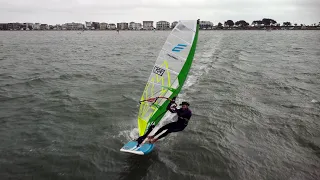 Windsurfing in Poole Harbour January 2022 / DJI Mini 2 4K
