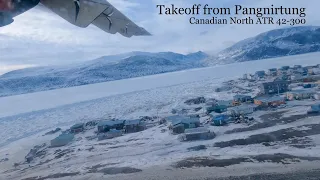 Canadian North ATR 42-300 Takeoff from Pangnirtung, Nunavut, Canada