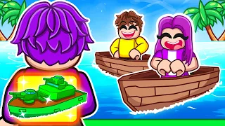 I Pretended to be a NOOB in Roblox Build a Boat, Then used a $100,000 Boat!