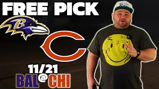 Bears vs Ravens | Free Week 11 NFL Football Picks Today | BAL @ CHI Sunday Betting | Kyle Kirms