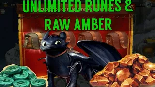 How to get unlimited Runes and Raw Amber on Rise of Berk | 100% natural