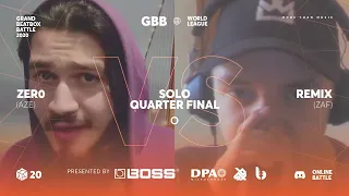 ZER0 vs REMIX I Grand Beatbox Battle Online 2020 I TOP 8