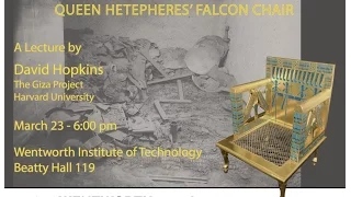 Rediscovering Queen Hetepheres' Falcon Chair