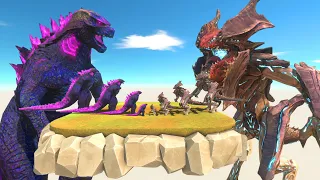 Growing Purple Pink Godzilla VS Growing Raijin - Size Comparison Godzilla - ARBS