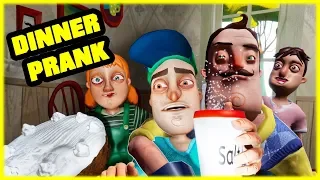 SUMMER FAMILY DINNER SALT PRANK!!! - Hello Neighbor Mod