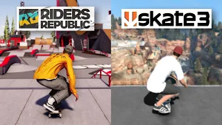 Skate 3 VS Riders Republic (Skateboard Gameplay Comparison)