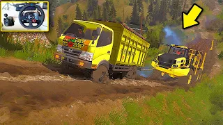 Challenges Truk Anti Gosip Geret Truk Logging di Tanjakan - Spintires Mudrunner