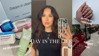 Day in the life vlog (unboxing some PR, come with me to get my nails done, do a target run haul)