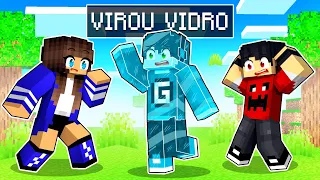 GUIHH foi transformado em VIDRO no Minecraft POR 24 HORAS!