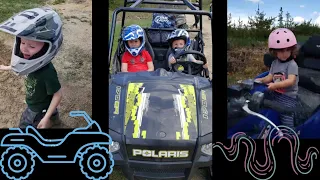 Our 6 and 8 year old do donuts in RZR 170