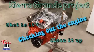 Checking out the engine on the 1978 GMC Sierra Grande. video #5. (Farm 10)