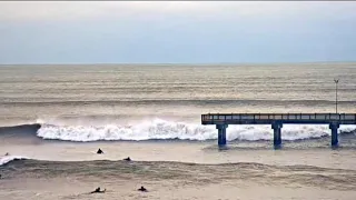 Galveston Island Surfing Hurricane Zeta 10/28/2020