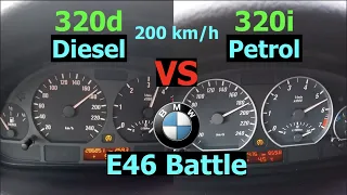 Acceleration Battle | BMW 320Ci vs BMW 320d | E46 LCi vs E46 LCi.