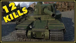 Type 5 Heavy - 12 Kills - 1 vs 5 - World of Tanks Gameplay